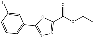 Ethyl 5-(3-fluorophenyl)-1,3,4-oxadiazole-2-carboxylate 구조식 이미지