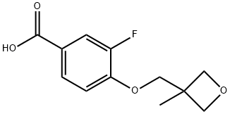 3-Fluoro-4-[(3-methyloxetan-3-yl)methoxy]benzoic acid Structure