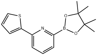 2-(4,4,5,5-tetramethyl-1,3,2-dioxaborolan-2-yl)-6-(thiophen-2-yl)pyridine Structure