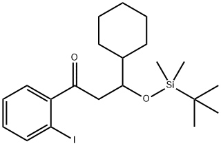 3-((tert-butyldimethylsilyl)oxy)-3-cyclohexyl-1-(2-iodophenyl)propan-1-one Structure