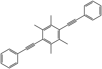1,2,4,5-Tetramethyl-3,6-bis(2-phenylethynyl)benzene Structure
