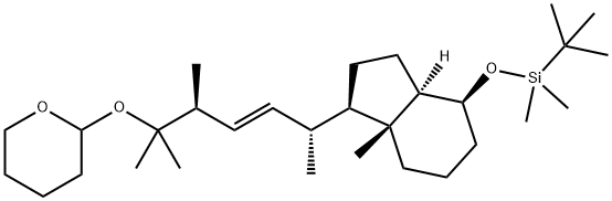 tert-butyl(((1R,3aR,7aR)-1-((2R,5S,E)-5,6-dimethyl
-6-((tetrahydro-2H-pyran-2-yl)oxy)hept-3-en-2-yl)
-7a-methyloctahydro-1H-inden-4-yl)oxy)dimethylsilane Structure