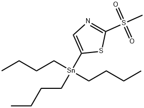 2-(methylsulfonyl)-5-(tributylstannyl)thiazole Structure