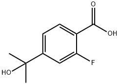 2-FLUORO-4-(2-HYDROXYPROPAN-2-YL)BENZOIC ACID 구조식 이미지