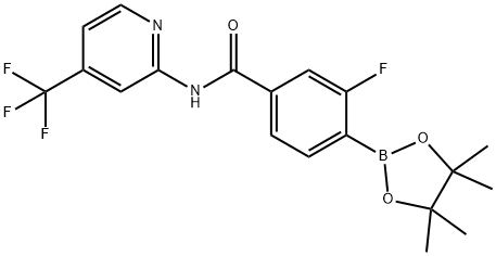 Benzamide,3-fluoro-4-(4,4,5,5-tetramethyl-1,3,2-dioxaborolan-2-yl)-N-[4-(trifluoromethyl)-2-pyridinyl]- 구조식 이미지