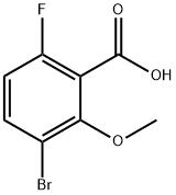 3-BROMO-6-FLUORO-2-METHOXYBENZOIC ACID 구조식 이미지