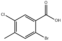 2-Bromo-5-chloro-4-methyl-benzoic acid 구조식 이미지