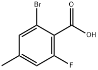 2-BROMO-6-FLUORO-4-METHYLBENZOIC ACID Structure