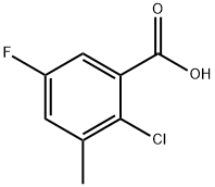 2-Chloro-5-fluoro-3-methylbenzoic acid 구조식 이미지