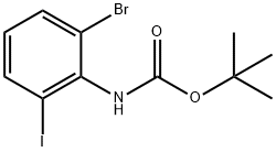 TERT-BUTYL (2-BROMO-6-IODOPHENYL)CARBAMATE 구조식 이미지