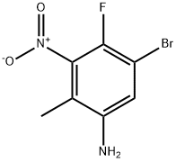 5-bromo-4-fluoro-2-methyl-3-nitroaniline Structure