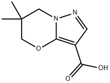 6,6-Dimethyl-6,7-dihydro-5H-pyrazolo[5,1-b][1,3]oxazine-3-carboxylic acid Structure