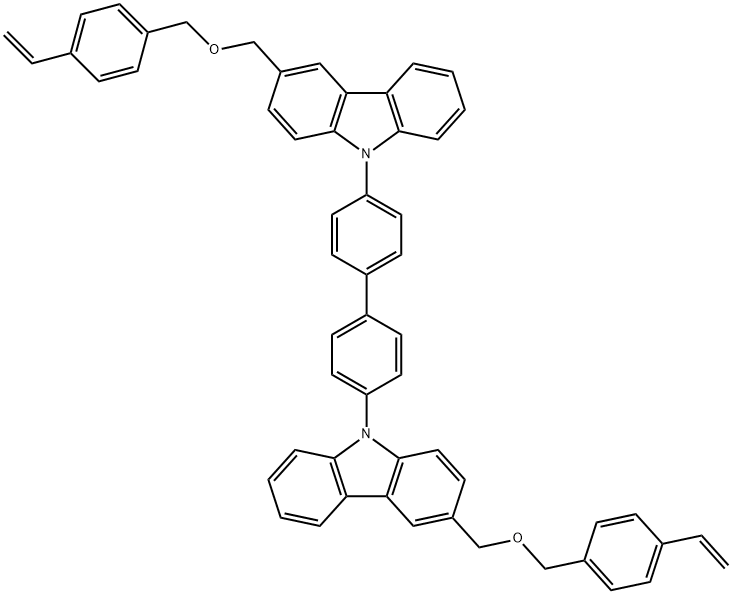 4,4'-Bis(3-((4-vinylphenoxy)methyl)-9H -carbazol-9-yl)biphenyl Structure