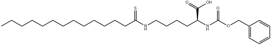 N2-[(phenylmethoxy)carbonyl]-N6-(1-thioxotetradecyl)-L-Lysine 구조식 이미지