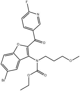 ethyl (5-bromo-2-(6-fluoronicotinoyl)benzofuran-3-yl)(3-methoxypropyl)carbamate Structure