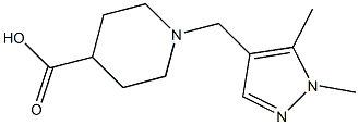 1-[(1,5-dimethyl-1H-pyrazol-4-yl)methyl]piperidine-4-carboxylic acid Structure