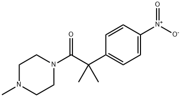 1-Propanone, 2-methyl-1-(4-methyl-1-piperazinyl)-2-(4-nitrophenyl)- Structure