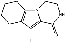 10-FLUORO-3,4,6,7,8,9-HEXAHYDROPYRAZINO[1,2-A]INDOL-1(2H)-ONE Structure