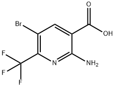 3-Pyridinecarboxylic acid, 2-amino-5-bromo-6-(trifluoromethyl)- Structure