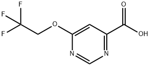 6-(2,2,2-Trifluoroethoxy)pyrimidine-4-carboxylic acid 구조식 이미지