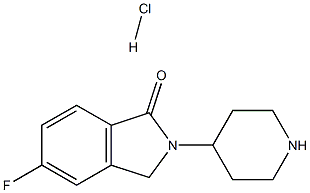 5-Fluoro-2-(piperidin-4-yl)-2,3-dihydro-1H-isoindol-1-one hydrochloride Structure