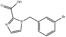 1-(3-Bromobenzyl)-1H-imidazole-2-carboxylic acid 구조식 이미지