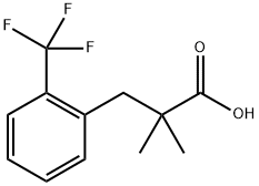 2,2-Dimethyl-3-[2-(trifluoromethyl)phenyl]propanoic acid Structure
