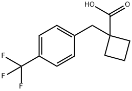 1-[4-(Trifluoromethyl)benzyl]cyclobutanecarboxylic acid Structure