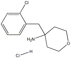 4-[(2-Chlorophenyl)methyl]oxan-4-amine hydrochloride Structure