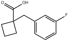 1-[(3-Fluorophenyl)methyl]cyclobutane-1-carboxylic acid Structure