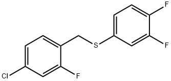 (4-CHLORO-2-FLUOROBENZYL)(3,4-DIFLUOROPHENYL)SULFANE Structure