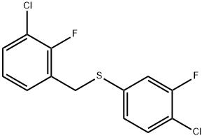 (3-CHLORO-2-FLUOROBENZYL)(4-CHLORO-3-FLUOROPHENYL)SULFANE Structure