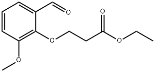 ETHYL 3-(2-FORMYL-6-METHOXYPHENOXY)PROPANOATE Structure