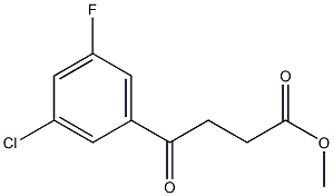 METHYL 4-(3-CHLORO-5-FLUOROPHENYL)-4-OXOBUTANOATE Structure