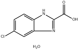 6-Chloro-1H-benzimidazole-2-carboxylic acid monohydrate 구조식 이미지