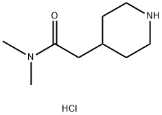 N,N-dimethyl-2-piperidin-4-ylacetamide:hydrochloride Structure