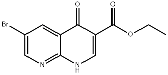 1,8-Naphthyridine-3-carboxylic acid, 6-bromo-1,4-dihydro-4-oxo-, ethyl ester Structure