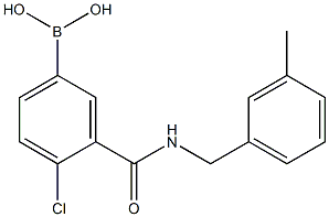 4-Chloro-3-(3-methylbenzylcarbamoyl)benzeneboronic acid, 97% Structure