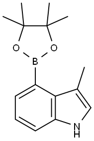 3-methyl-4-(4,4,5,5-tetramethyl-1,3,2-dioxaborolan-2-yl)-1H-indole Structure