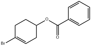 3-Cyclohexen-1-ol, 4-bromo-, 1-benzoate 구조식 이미지