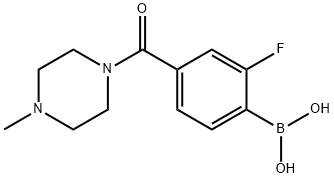 2-Fluoro-4-(4-methyl-1-piperazinylcarbonyl)benzeneboronic acid Structure