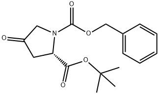 (S)-1-benzyl 2-tert-butyl 4-oxopyrrolidine-1,2-dicarboxylate 구조식 이미지