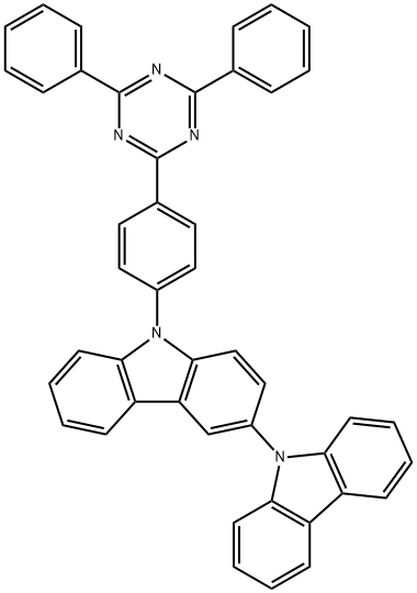 3-(9H-Carbazol-9-yl)-9-(4-(4,6-diphenyl-1,3,5-triazin-2-yl)phenyl)-9H-carbazole Structure