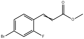 (E)-methyl 3-(4-bromo-2-fluorophenyl)acrylate 구조식 이미지