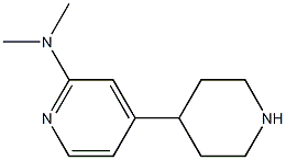 N,N-dimethyl-4-piperidin-4-ylpyridin-2-amine Structure