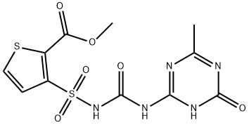 methyl 3-[({[(4-hydroxy-6-methyl-1,3,5-triazin-2-yl)amino]carbonyl}amino)sulfonyl]-2-thiophene methyl carboxylate 구조식 이미지