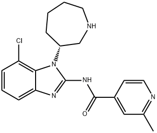 (R)-N-(1-(azepan-3-yl)-7-chloro-1H-benzo[d]imidazol-2-yl)-2-methylisonicotinamide Structure