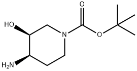 tert-butyl (3S,4R)-4-amino-3-hydroxypiperidine-1-carboxylate 구조식 이미지