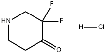 4-Piperidinone, 3,3-difluoro-, hydrochloride (1:1) Structure