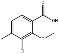 3-chloro-2-methoxy-4-methylbenzoic acid Structure